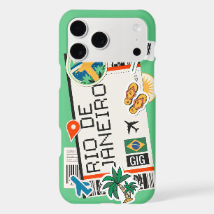 BOARDING PASS RIO DE JANEIRO BRAZIL iPhone CASE