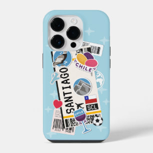 BOARDING PASS SANTIAGO CHILE iPhone 14 PRO CASE
