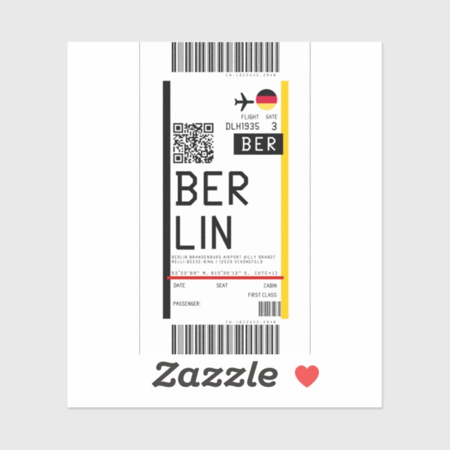 Boarding pass to Berlin (BER) (Sheet)