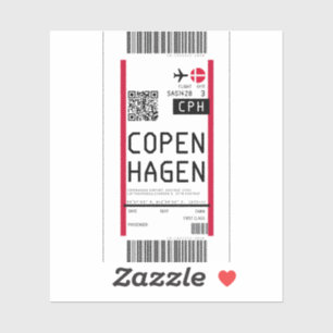 Boarding pass to Copenhagen (CPH)