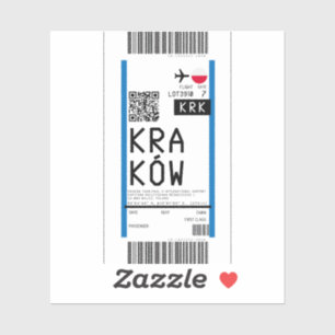Boarding pass to Krakow (KRK)