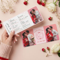 Boarding Pass To Love Plane Ticket Valentine's Day
