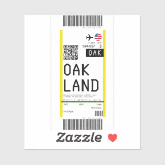Boarding pass to Oakland (OAK)