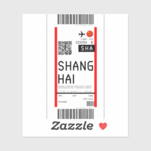 Boarding pass to Shanghai (SHA)