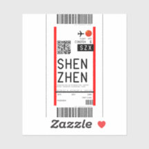 Boarding pass to Shenzen (SZX)