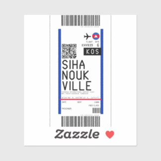 Boarding pass to Sihanoukville (KOS)