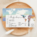 Boarding Pass Travel Gender Neutral Baby Shower Invitation<br><div class="desc">This baby shower invitation looks like a boarding pass,  with your "flight" information,  which makes it a unique and modern invitation that is sure to get a reaction. Customise the text and enjoy your travel-themed baby shower.</div>