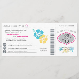 Boarding Pass Wedding Invitation