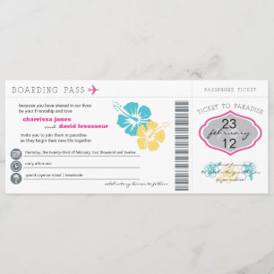 Boarding Pass Wedding Invitation