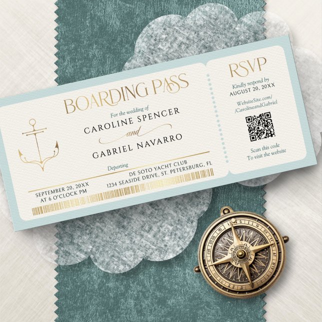 Boarding Pass Wedding Invitation (Creator Uploaded)
