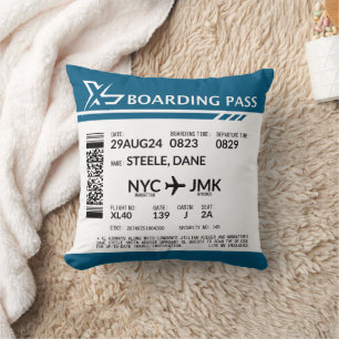Boarding Pass XL Throw Pillow
