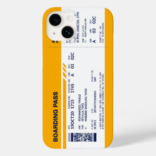 Boarding Pass - Yellow Case-Mate iPhone 14 Case