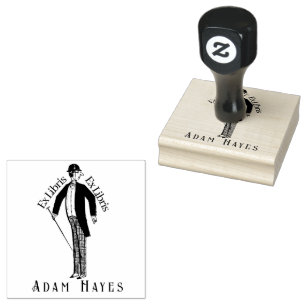 Boarding School Teacher Character Line Art Rubber Stamp