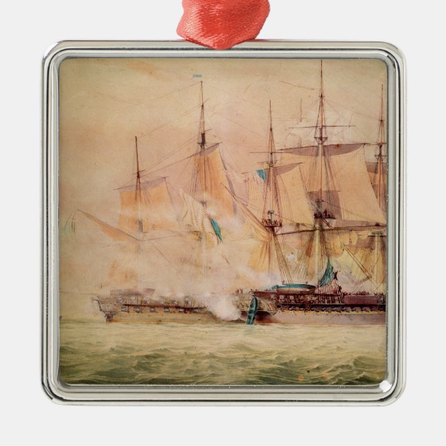 Boarding the 'Chesapeake' Metal Tree Decoration (Front)