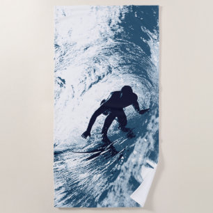 Boarding Trybe Tube, Hawaiian Surfer Beach Towel
