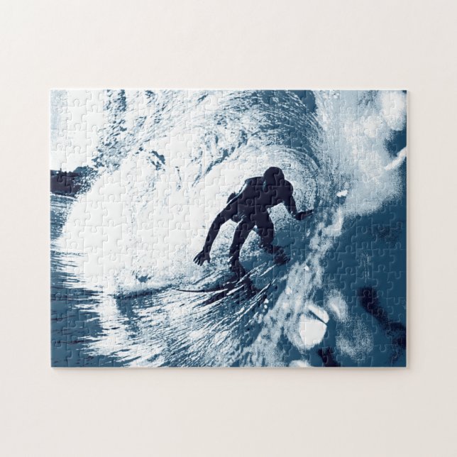 Boarding Trybe Tube, Hawaiian Surfer Jigsaw Puzzle (Horizontal)