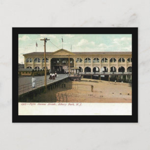 Boardwalk Arcade, Asbury Park, NJ 1907 Vintage Postcard