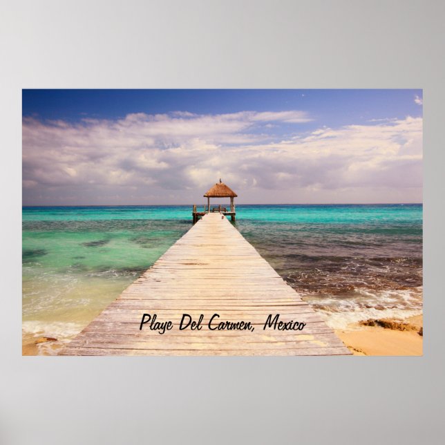Boardwalk Dock in Playa del Carmen Poster (Front)