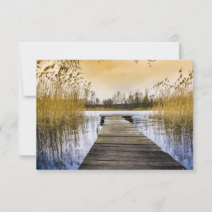 Boardwalk Dock on Ukraine River Thank You Card