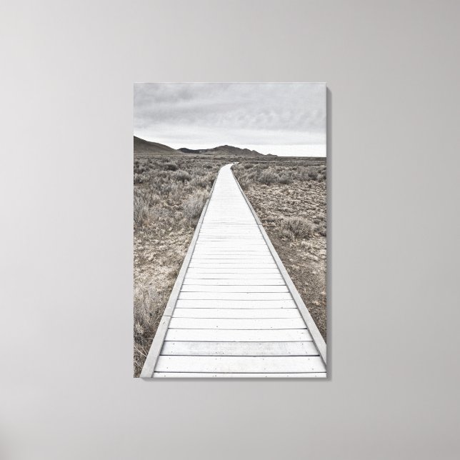 Boardwalk through the desert canvas print (Front)