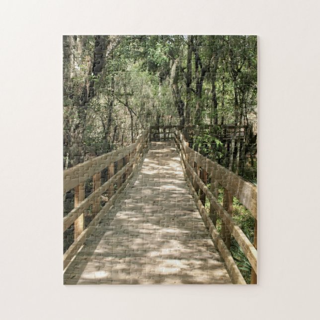 Boardwalk Through the Woods  Jigsaw Puzzle (Vertical)