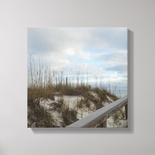 Boardwalk To Beach Canvas Print (Front)