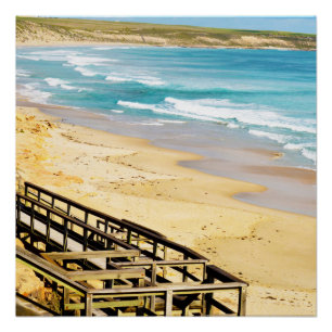 Boardwalk To The Beach, Glossy Poster