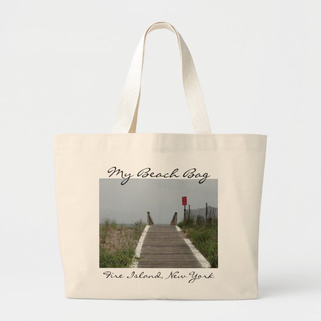 Boardwalk to the Beach Large Tote Bag (Front)
