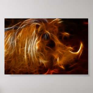 Boars beauty in the beast poster