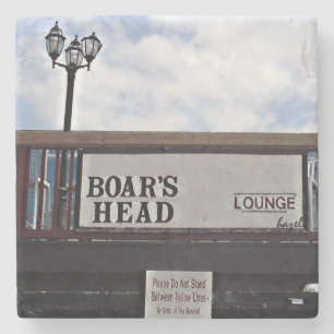 Boar's Head Athens,Ga. Marble Stone Coaster. Coaster
