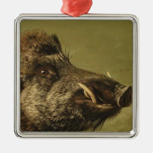 Boar's Head Metal Tree Decoration