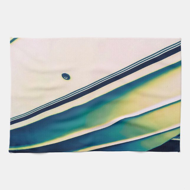 Boat Abstract in Blue Kitchen Towels (Horizontal)