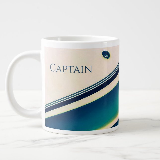 Boat Abstract in Blue Speciality Mug (Left)