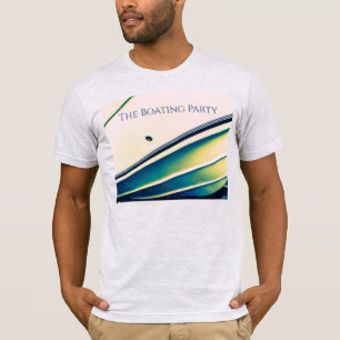 Boat Abstract in Blue T-Shirt
