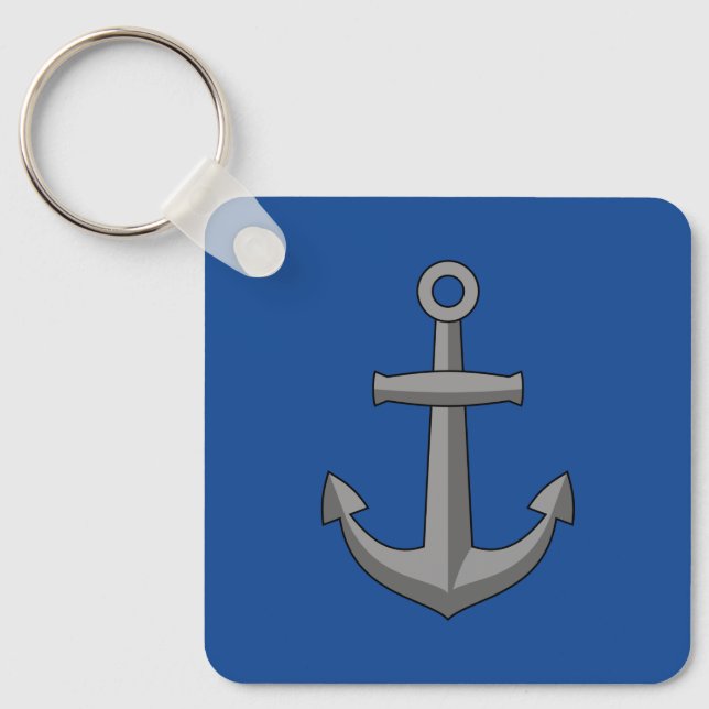 Boat Anchor Cartoon Key Ring (Front)