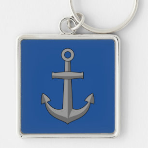 Boat Anchor Cartoon Key Ring
