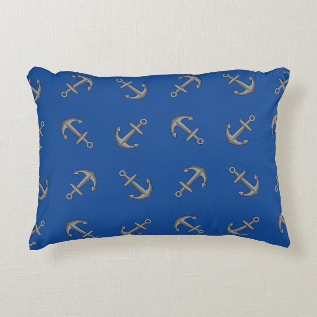 Boat Anchor Cartoon Pattern Decorative Cushion (Front)