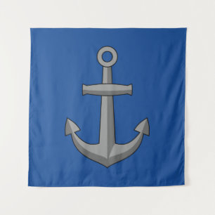 Boat Anchor Cartoon Tapestry