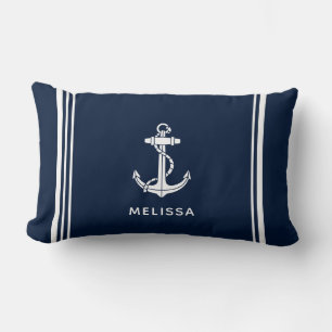 Boat Anchor Nautical Personalised Lumbar Cushion
