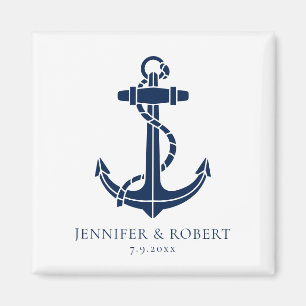 Boat Anchor Nautical Wedding Keepsake Custom Magnet