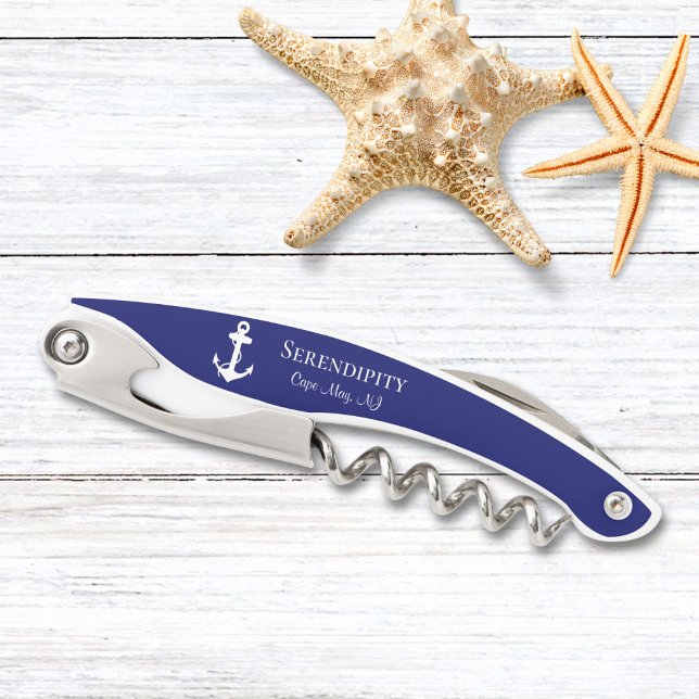 Boat Anchor Navy Personalised Corkscrew (Creator Uploaded)
