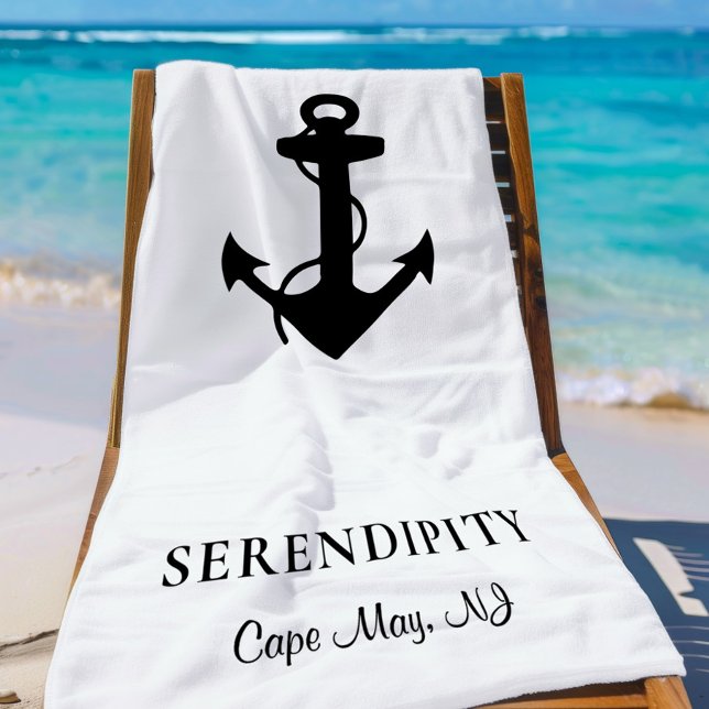 Boat Anchor Personalised Beach Towel (Creator Uploaded)