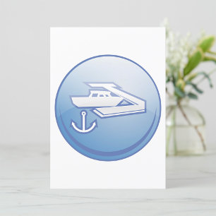 Boat and Anchor Nautical Marine Invitation