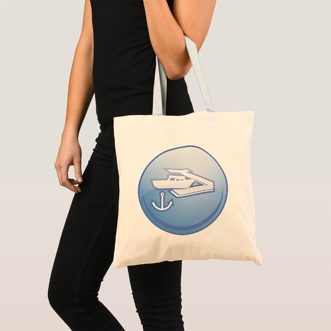 Boat and Anchor Nautical Marine Tote Bag (Creator Uploaded)