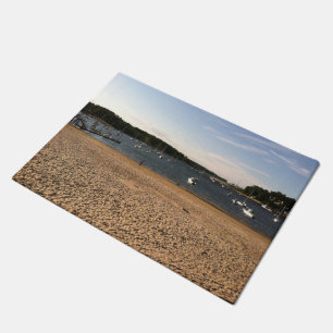 BOAT AND BEACH SCENE DOORMAT