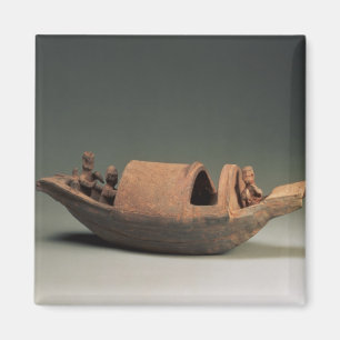 Boat and crew, tomb artefact magnet