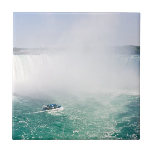 Boat and Horseshoe Falls from Niagara Falls Tile (Front)