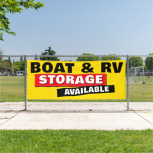 Boat And RV Storage Available Lot Space Outdoor Banner