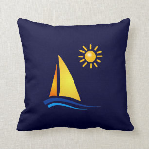 Boat and Sun Cushion