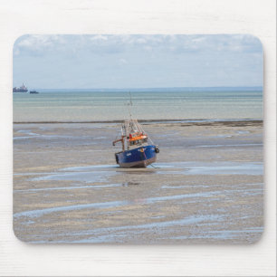 Boat at low tide mousepad